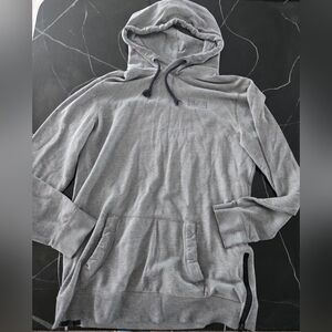 Hollister Hooded Sweatshirt Small Mens Gray Basic Side Zip